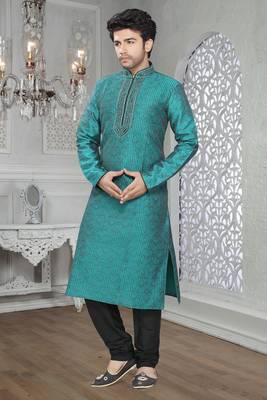 Feroze Embroidered Jacquard Mens Kurta Pajama 1