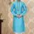 Sky Blue Embroidered Art Silk Mens Kurta Pajama