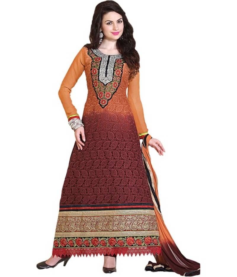 Brown Cotton Chudidar Salwar Suits