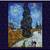 Country Road in Provence by Night Canvas Painting by Engrave