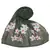 Green Cotton Designer Flower Ari Diamond Stole Hijab