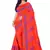 Red Embroidered Silk Saree With Blouse