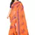 Orange Embroidered Silk Saree With Blouse