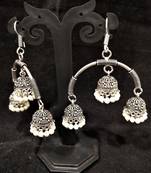 Designer Indian Bollywood Oxidized Jhumka Jhumki 2pc Set