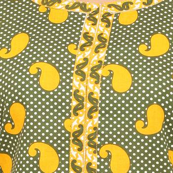 Green printed cotton kurti 5