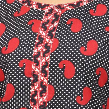 Black printed cotton kurti 5