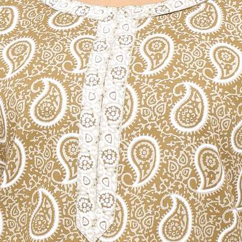 Gold printed cotton kurti 5