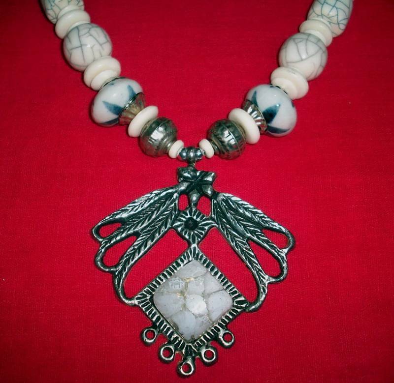 Mystic White Ceramic Beads