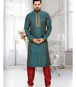 Rama Embroidered Jacquard Mens Kurta Pajama