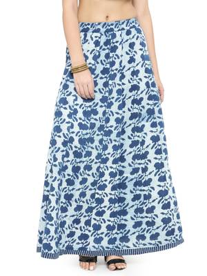 Indigo  Cotton magzi Cotton skirts 1