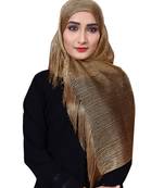 Flame Color Soft Plain Lace Work Hijab Dupatta Scarf For Women