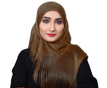 Flame Color Soft Plain Lace Work Hijab Dupatta Scarf For Women 3