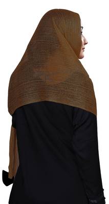 Flame Color Soft Plain Lace Work Hijab Dupatta Scarf For Women 4