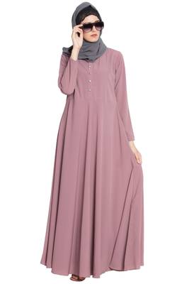 Pink kashibo Plain Abaya 1