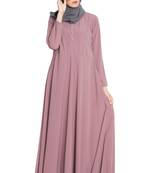 Pink kashibo Plain Abaya