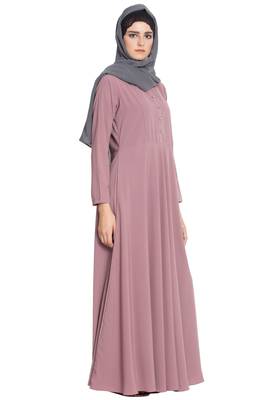 Pink kashibo Plain Abaya 3