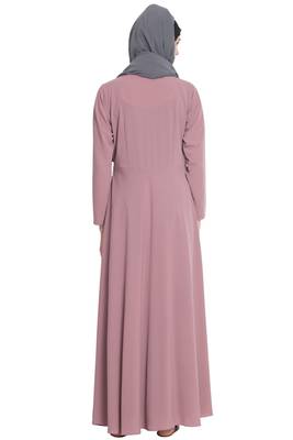 Pink kashibo Plain Abaya 4