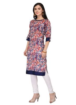 Multicolor Cotton Silk Designer Long Party Wear Kurti 2