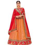 Orange Color Embroidered Designer Lehenga Choli