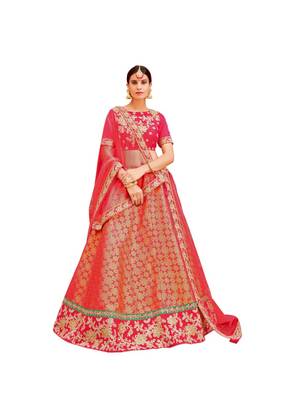 Pink Color Embroidered Designer Lehenga Choli 1