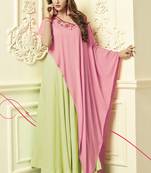 Lime Rayon Designer Long Party Wear Kurti
