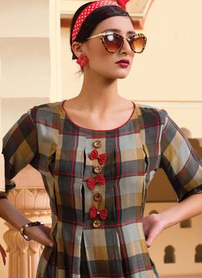 Multicolor Rayon Designer Long Party Wear Kurti 5