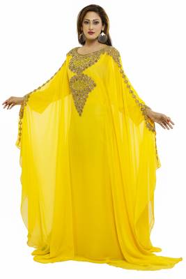 Yellow Buy This Moroccan Jalabviya Takhita Var For Women Gown Dress 3