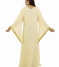 Cream  Moroccan Kaftan Islamic Moroccan Jalabiya Dress