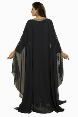 Black New Moroccan Arabic Islamic Party Wear Party Dress For Women 2