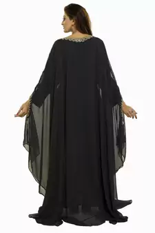 Black New Moroccan Arabic Islamic Party Wear Party Dress For Women