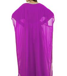Purple Royal  Moroccan Beautiful Zari Work Jilbab Jalabiya Kaftan Dress