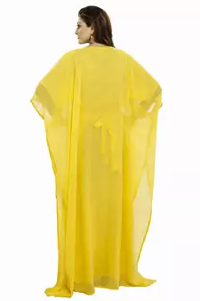 Yellow New Hand Embroidery Work By Al Mehraan Fashion For Women Gown