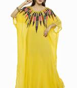 Yellow New Hand Embroidery Work By Al Mehraan Fashion For Women Gown
