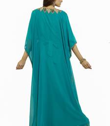 Sea Green Gandura Moroccan Arabic Traditional Party Thobe Kaftan