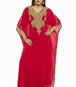 Pink Eleagnt Modern Arabic Kaftan Dress For Women Wedding Gown