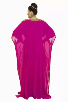 Pink Beautiful Moroccan Islamic Wedding Gown Party Wear Gown For Women