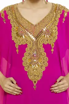 Pink Beautiful Moroccan Islamic Wedding Gown Party Wear Gown For Women