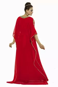 Red Eid Kaftan Dress Moroccan Kaftan Dress