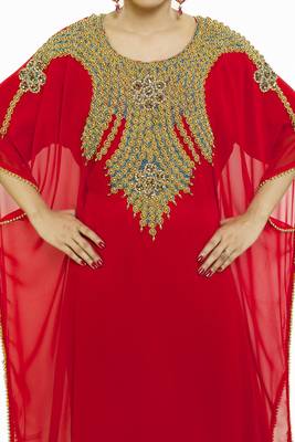 Red Eid Kaftan Dress Moroccan Kaftan Dress 3