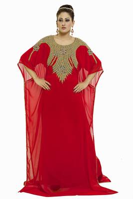 Red Eid Kaftan Dress Moroccan Kaftan Dress 1