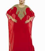 Red Eid Kaftan Dress Moroccan Kaftan Dress