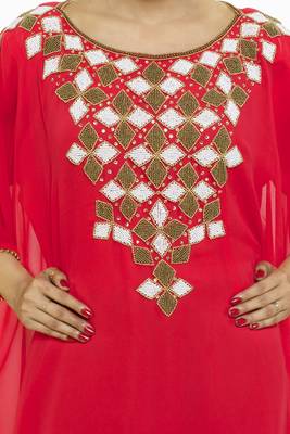 Red Buy This Moroccan Jalabviya Takhita Var For Women Gown Dress 3