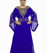 Royal blue  Moroccan Kaftan Islamic Moroccan Jalabiya Dress
