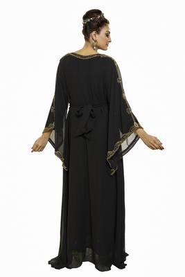 Black New Moroccan Arabic Islamic Party Wear Party Dress For Women 2