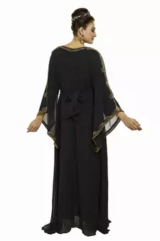 Black New Moroccan Arabic Islamic Party Wear Party Dress For Women