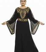 Black New Moroccan Arabic Islamic Party Wear Party Dress For Women