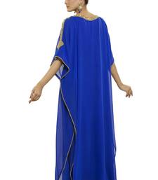 Royal blue New Hand Embroidery Work By Al Mehraan Fashion For Women Gown