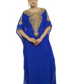 Royal blue New Hand Embroidery Work By Al Mehraan Fashion For Women Gown