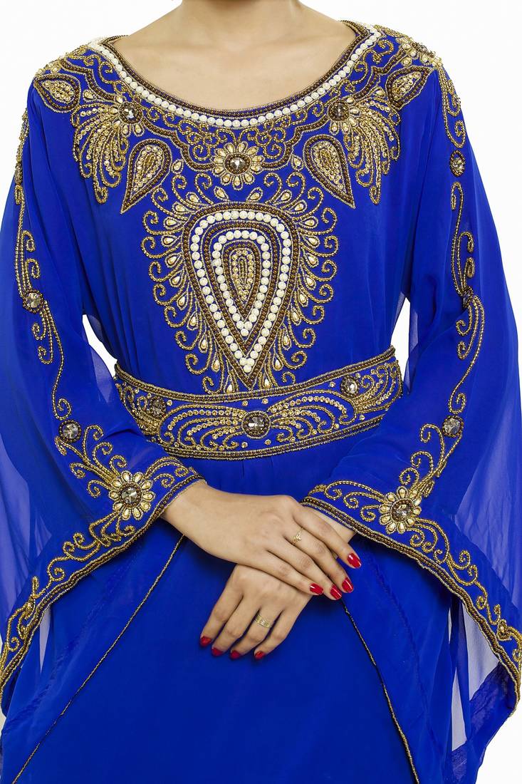 Royal blue Buy This Moroccan Jalabviya Takhita Var For Women Gown Dress