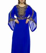 Royal blue Morocan Arabic Islamic Kaftan Dress